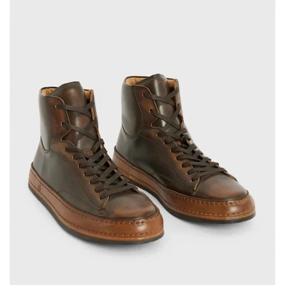 Wooster Artisanal Leather High Top Sneakers